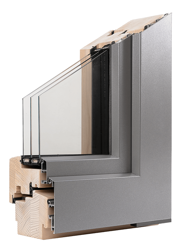 Holz-Aluminium-Fenster von Huber Fensterbau aus Oberhausen bei Weißenhorn - Kombinierte Eleganz und witterungsbeständig bis ins Detail.